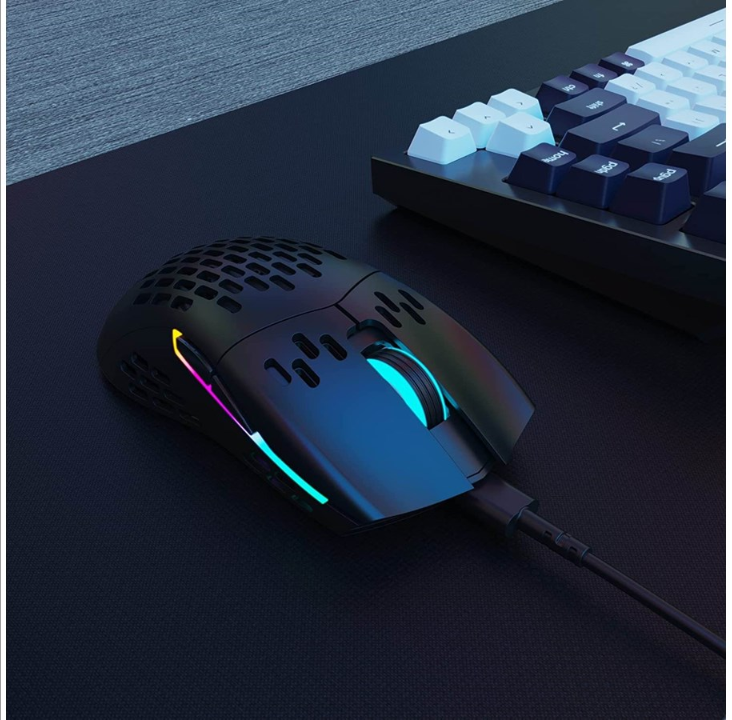 Keychron M1 Ultra-Light Optical Mouse - Gaming mouse - Optic - 7 buttons - Black with RGB light *DEMO*