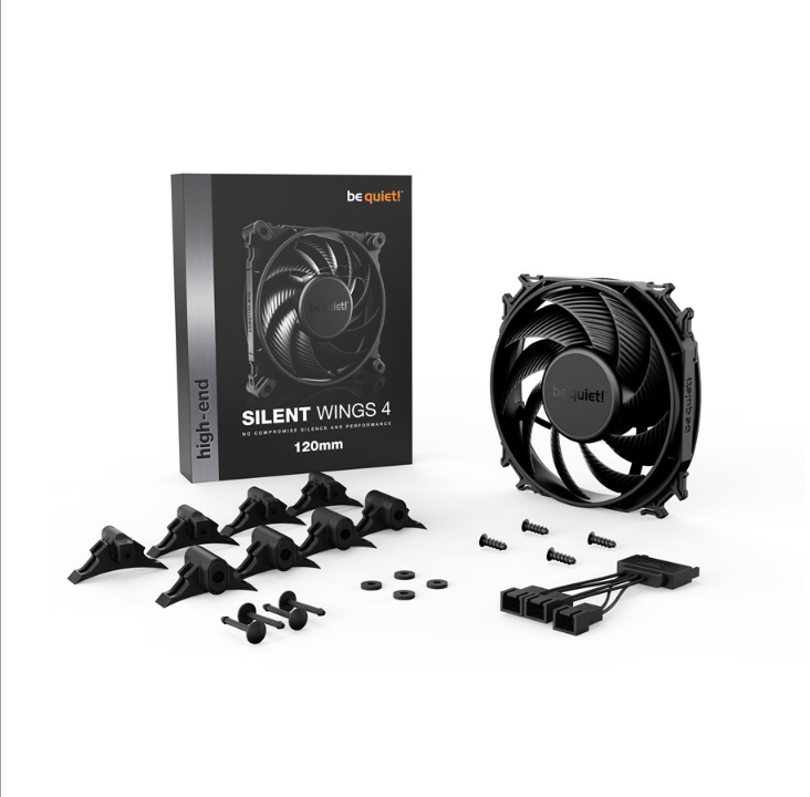 be quiet! Silent Wings 4 120 - Chassis fan - 120mm - Black - 18 dBA