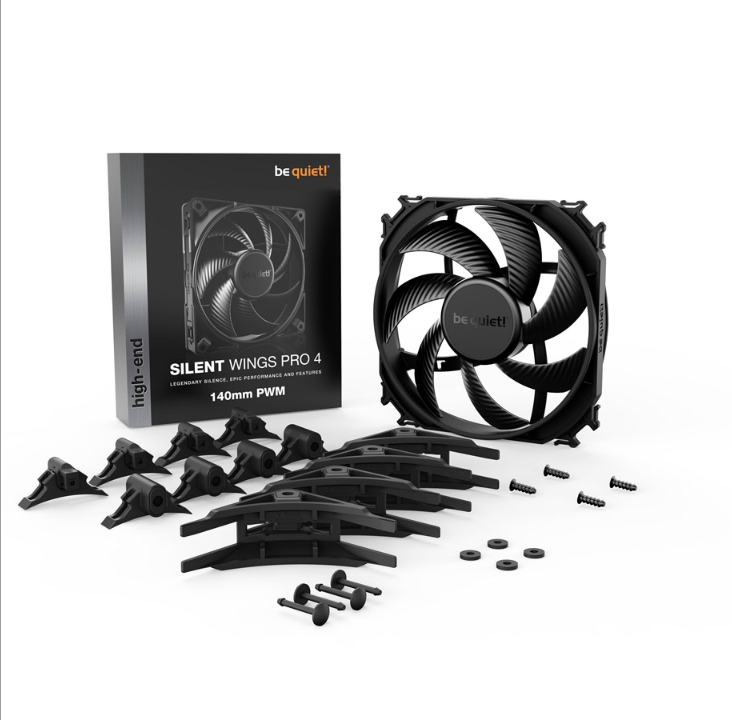 be quiet! Silent Wings 4 Pro 140 PWM - Chassis fan - 140mm - Black - 36 dBA