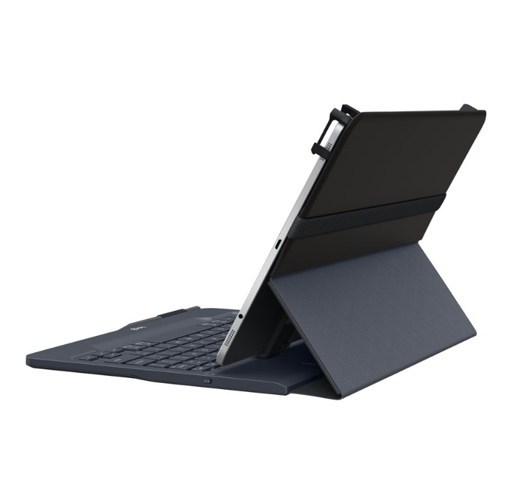 Logitech Universal - keyboard and folio case - AZERTY - French - Keyboard & Folio set - French - Black