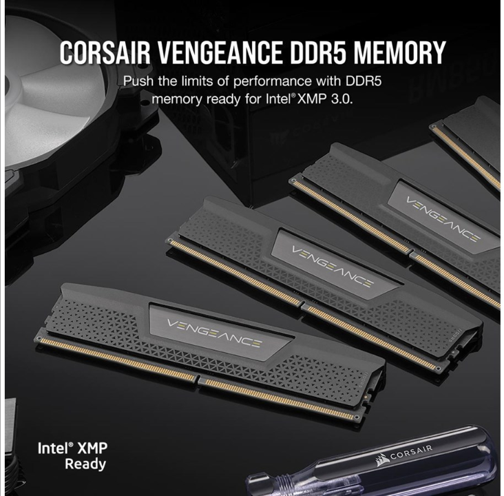 Corsair Vengeance DDR5-6000 - 32GB - CL40 - Dual Channel (2 pcs) - Intel XMP - Black