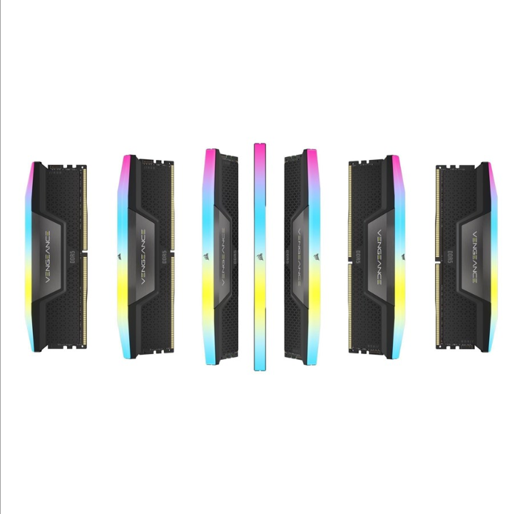 Corsair Vengeance RGB DDR5-6000 - 32GB - CL40 - Dual Channel (2 pcs) - Intel XMP - Black with RGB