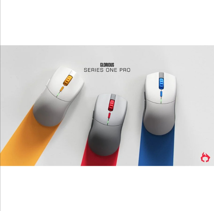 Glorious Series One PRO Wireless - Genos - Gaming mouse - Optic - 6 buttons - White