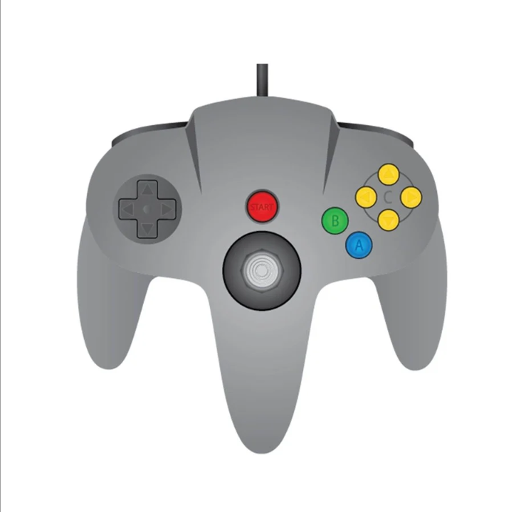 Teknogame Wired N64 Controller Gray - Gamepad - Nintendo 64