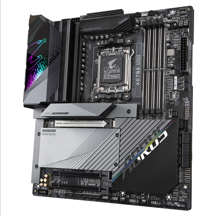 اللوحة الأم GIGABYTE X670E AORUS MASTER - AMD X670 - مقبس AMD AM5 - رام DDR5 - ATX