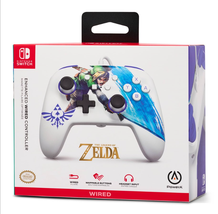PowerA Enhanced Wired Controller for Nintendo Switch - Master Sword Attack - Gamepad - Nintendo Switch