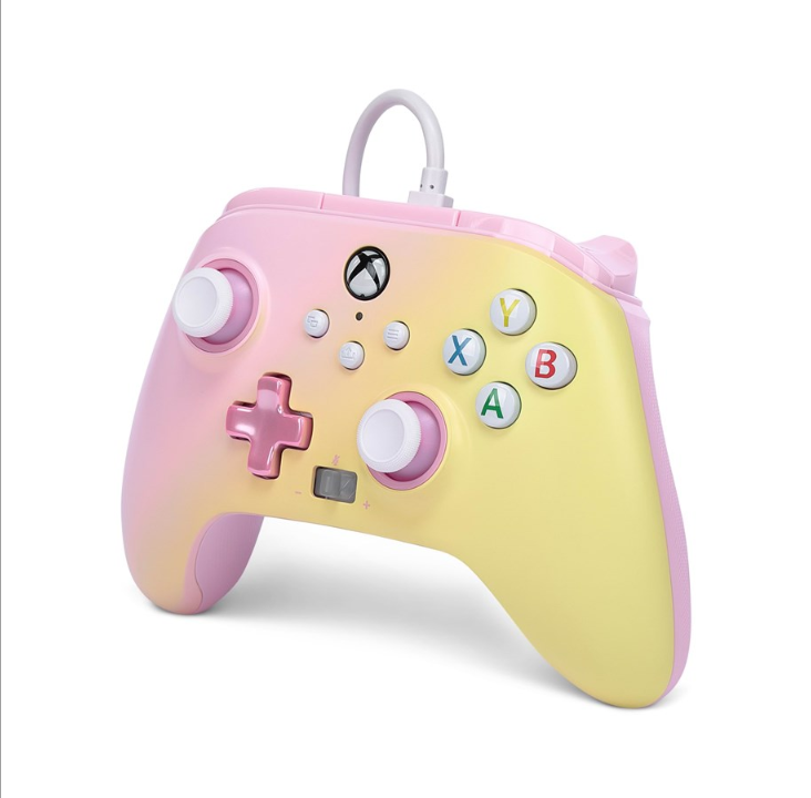 وحدة التحكم السلكية المحسنة PowerA لأجهزة Xbox Series X|S - Pink Lemonade - Gamepad - Microsoft Xbox One