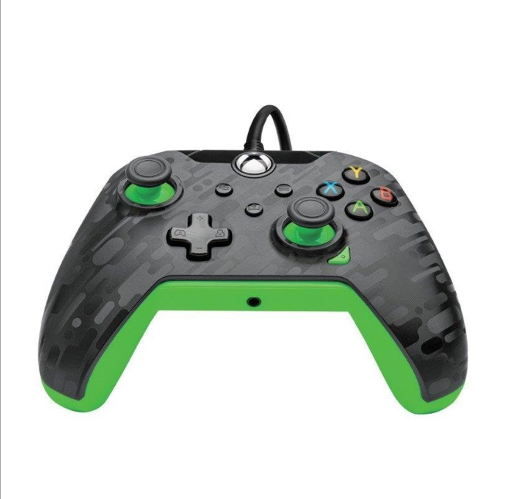 PDP Wired Controller - Electric Carbon & Green - Gamepad - Microsoft Xbox Series S