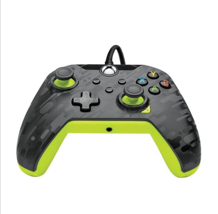 PDP Wired Controller - Electric Carbon & Yellow - Gamepad - Microsoft Xbox One