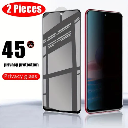 [2 Pieces] Glass Privacy Anti Spy Glare Peeping For Xiaomi Mi Redmi Note 12 / Note 12 5G / 12C /NOTE 12 PRO 5G/NOTE 12POR+ 5G Tempered Glass Screen Protector