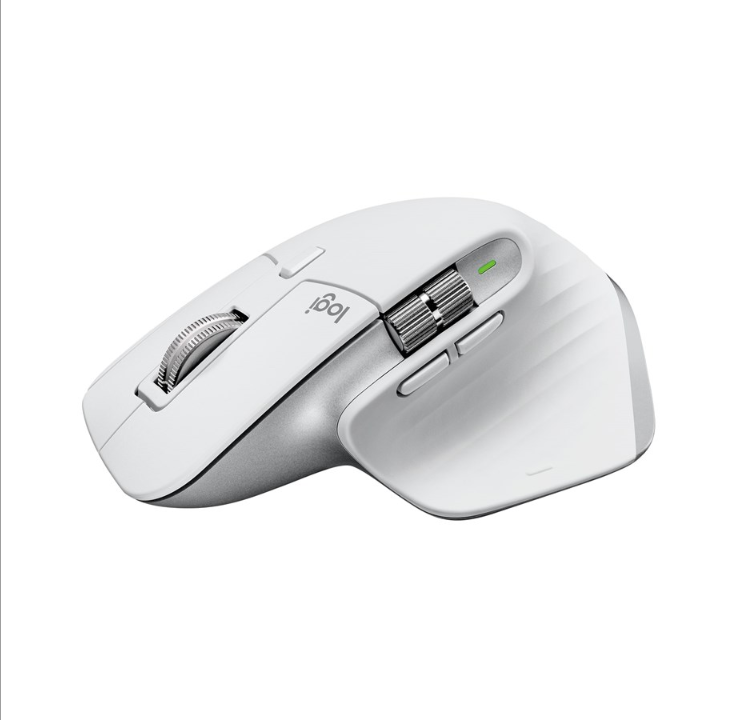 Logitech MX Master 3S for Mac Performance Wireless Mouse - Pale Gray - Ergonomic mouse - Laser - 7 buttons - White