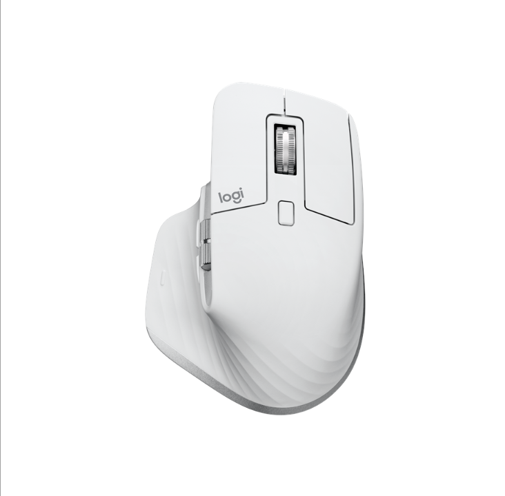 Logitech MX Master 3S for Mac Performance Wireless Mouse - Pale Gray - Ergonomic mouse - Laser - 7 buttons - White