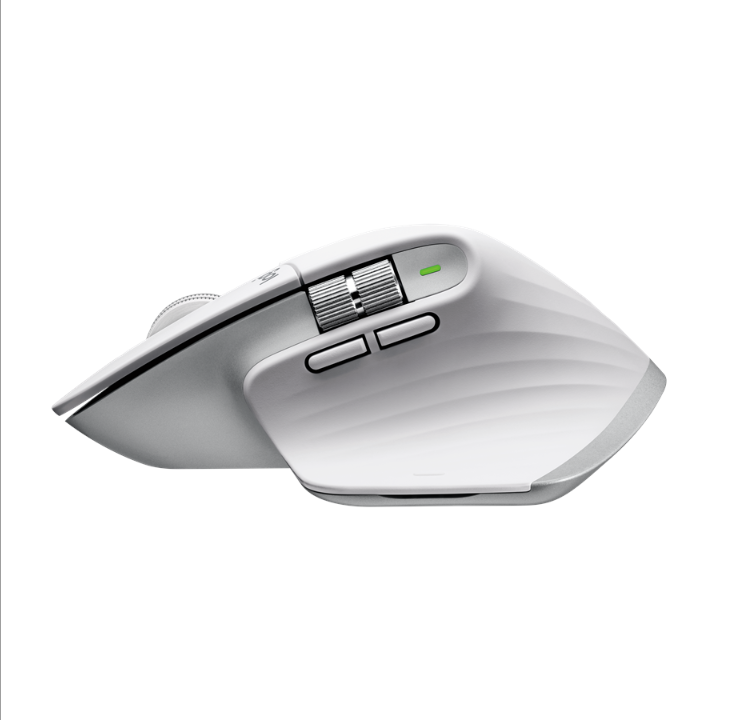 Logitech MX Master 3S for Mac Performance Wireless Mouse - Pale Gray - Ergonomic mouse - Laser - 7 buttons - White