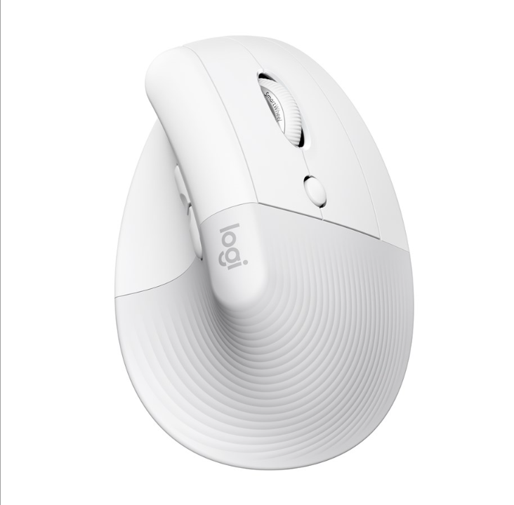 Logitech Lift for Mac Vertical Ergonomic Mouse - Offwhite - Ergonomic mouse - Optic - 6 buttons - White