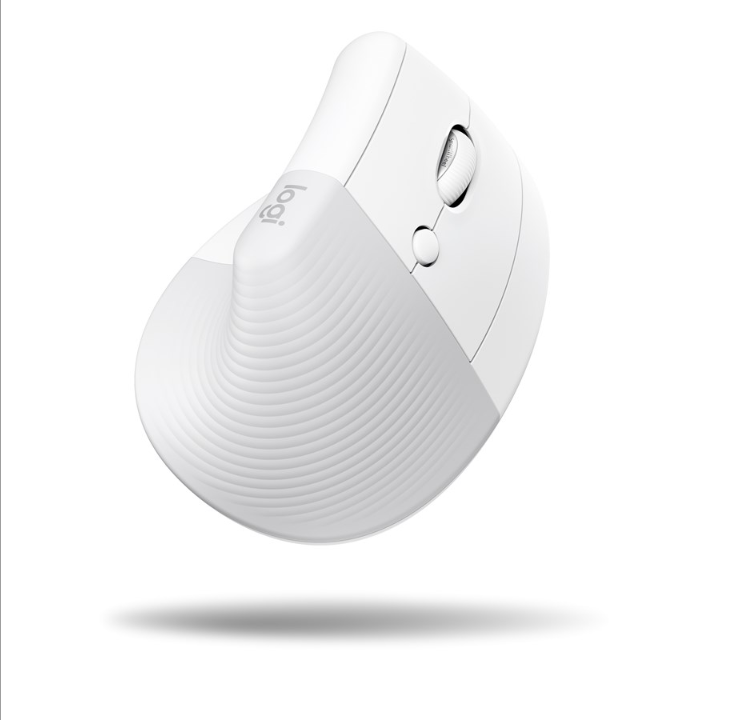 Logitech Lift for Mac Vertical Ergonomic Mouse - Offwhite - Ergonomic mouse - Optic - 6 buttons - White