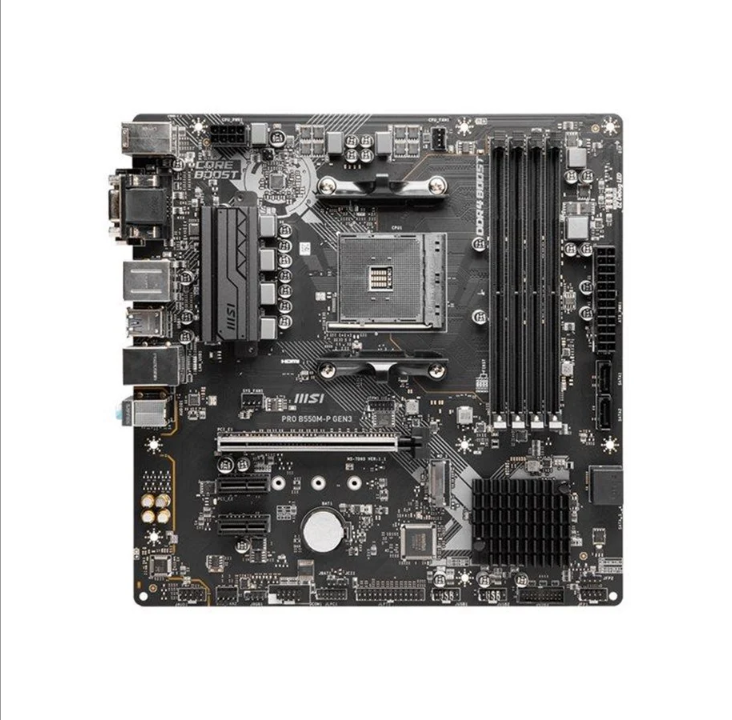 MSI PRO B550M-P GEN3 Motherboard - AMD B550 - AMD AM4 socket - DDR4 RAM - Micro-ATX