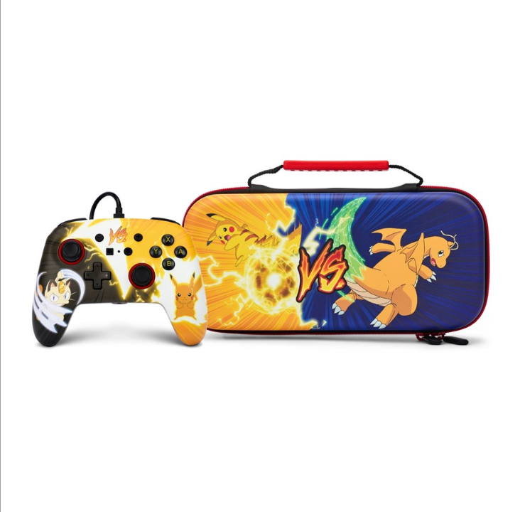 PowerA Protective case for Nintendo Switch - OLED Model, Nintendo Switch or Nintendo Switch Lite - Pok?©mon: Pikachu vs. Dragonite - Bag - Nintendo Switch