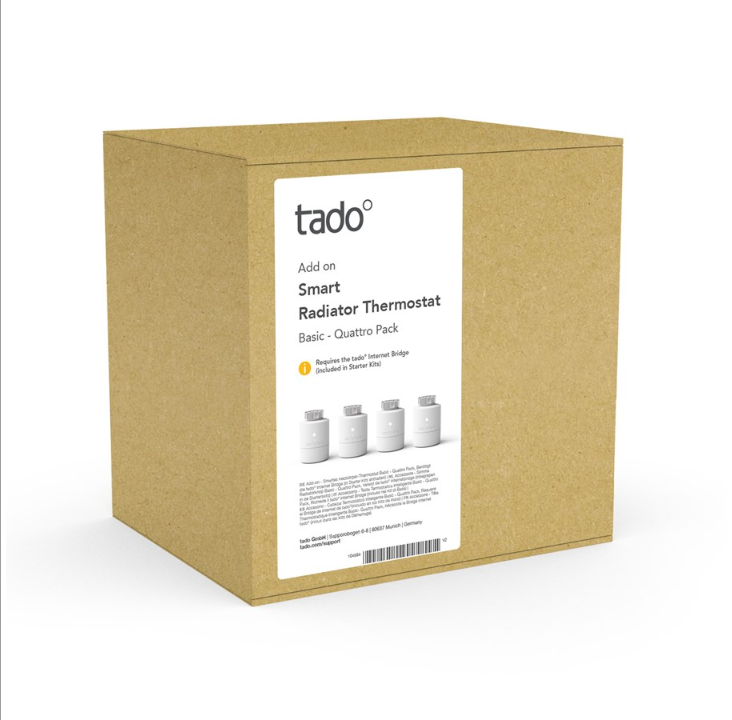 tado Add-on - Smart Radiator Thermostat Basic - Quattro Pack for multi-room control