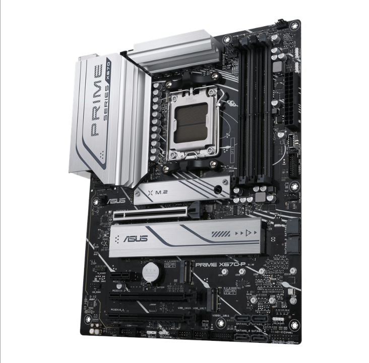 ASUS PRIME X670-P Motherboard - AMD X670 - AMD AM5 socket - DDR5 RAM - ATX