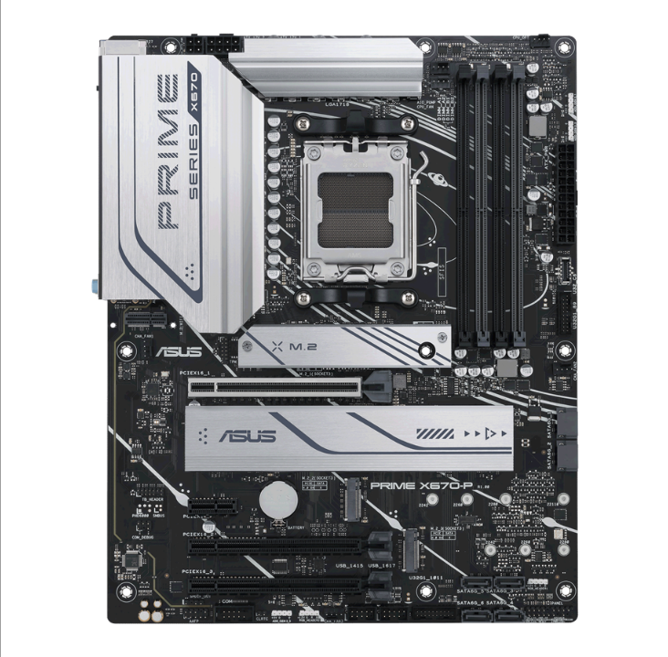 ASUS PRIME X670-P Motherboard - AMD X670 - AMD AM5 socket - DDR5 RAM - ATX