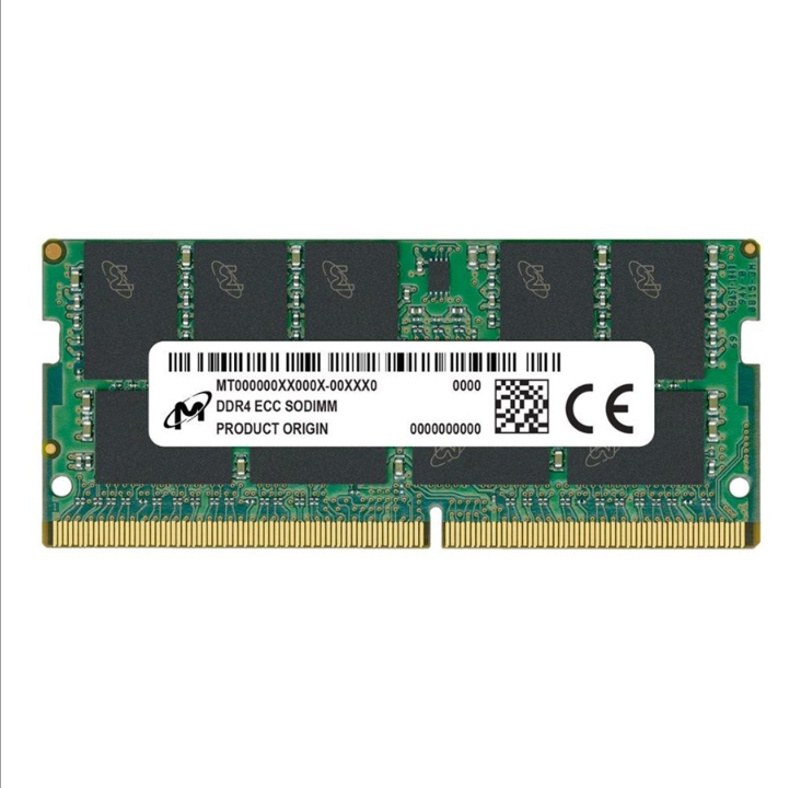 Crucial Micron - DDR4 - module - 16 GB - SO-DIMM 260-pin - 3200 MHz / PC4-25600 - unbuffered