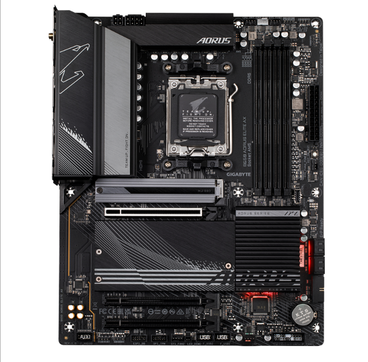 اللوحة الأم GIGABYTE B650 AORUS ELITE AX - AMD B650 - مقبس AMD AM5 - ذاكرة الوصول العشوائي DDR5 - ATX