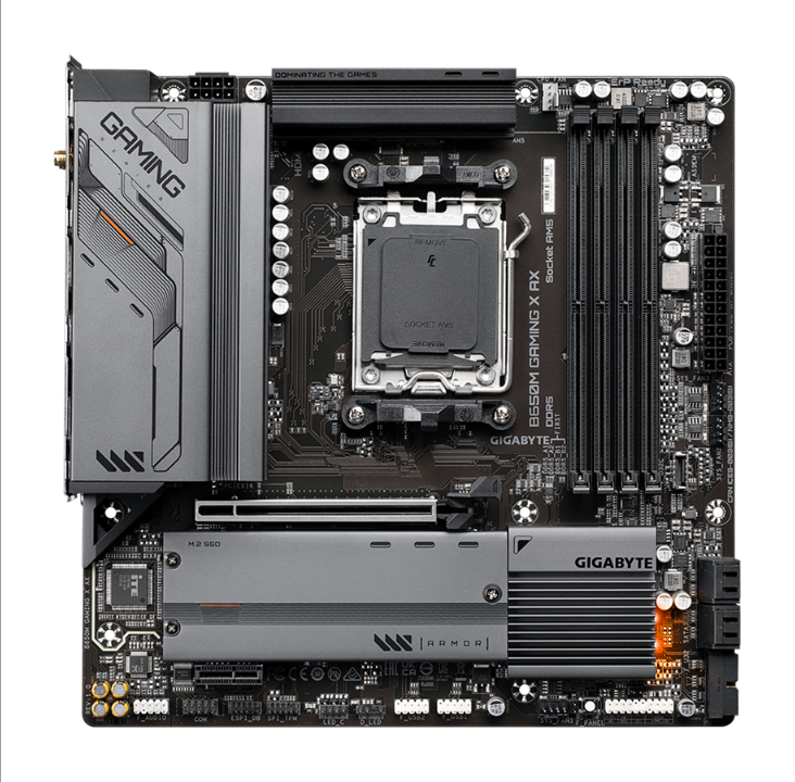 اللوحة الأم GIGABYTE B650M GAMING X AX - AMD B650 - مقبس AMD AM5 - ذاكرة الوصول العشوائي DDR5 - Micro-ATX