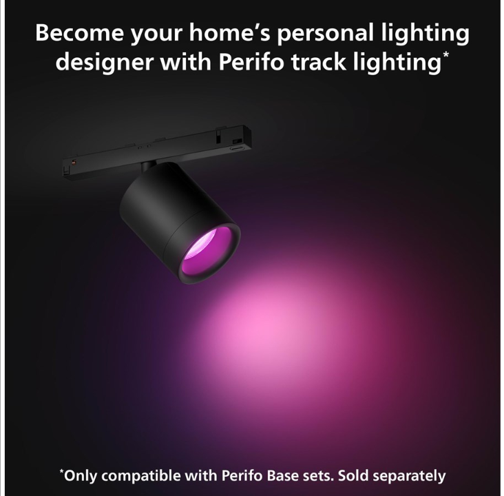 Philips Hue Perifo Cylinder Spotlight - Black