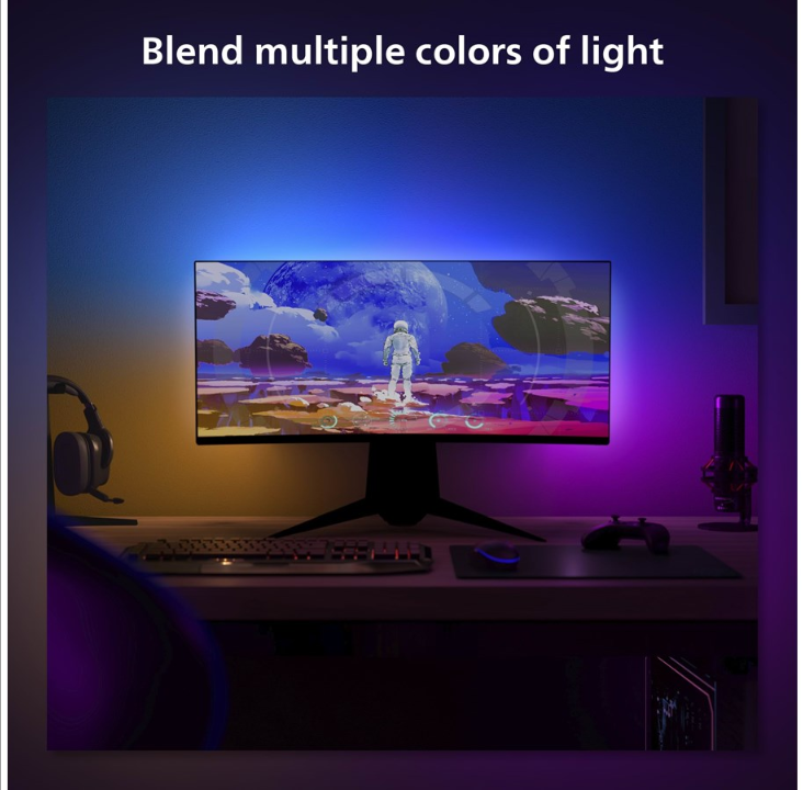 Philips Hue Play Gradient PC Lightstrip 24-27" + Hue Bridge