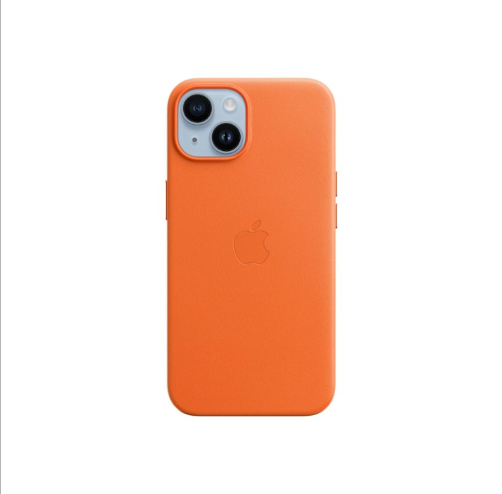 Apple iPhone 14 Leather Case with MagSafe - Orange