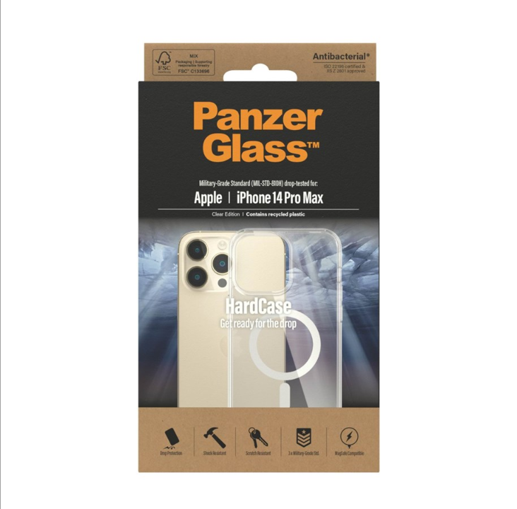 PanzerGlass HardCase MagSafe Compatible Apple iPhone 14 Pro Max | Clear