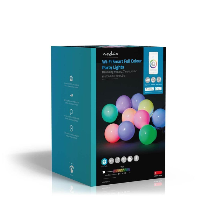 Nedis SmartLife Party Light Bulbs - 9 meters with 10 bulbs - RGB