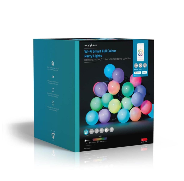 Nedis SmartLife Party Light Bulbs - 10 meters with 20 bulbs - RGB