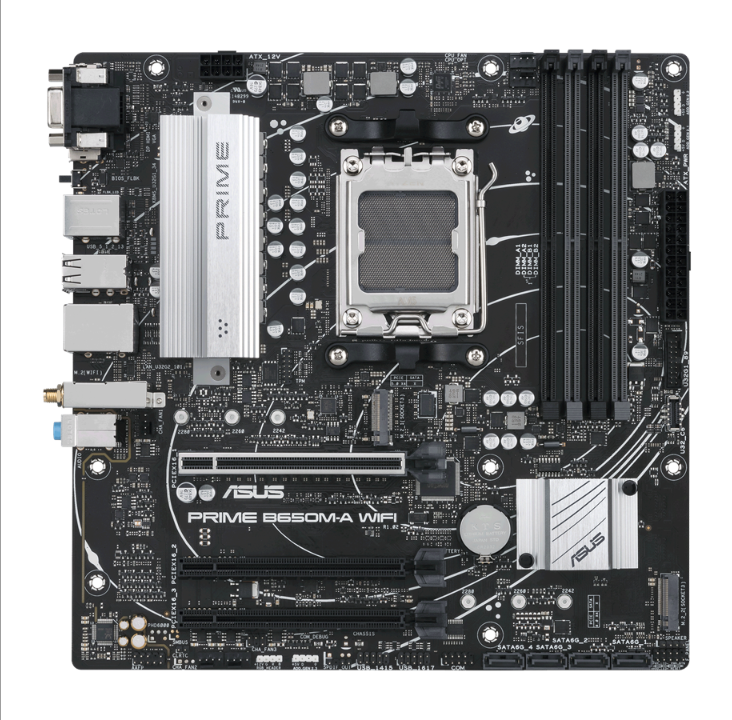 اللوحة الأم ASUS PRIME B650M-A WIFI - AMD B650 - مقبس AMD AM5 - ذاكرة الوصول العشوائي DDR5 - Micro-ATX