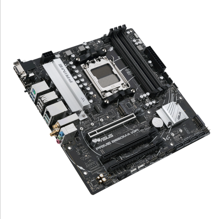 اللوحة الأم ASUS PRIME B650M-A WIFI - AMD B650 - مقبس AMD AM5 - ذاكرة الوصول العشوائي DDR5 - Micro-ATX