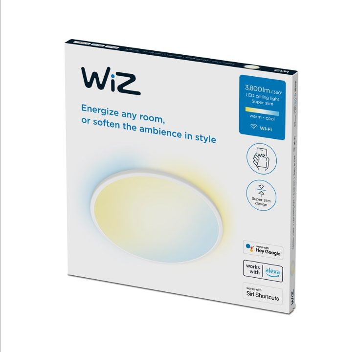 مصباح سقف WiZ SuperSlim بقدرة 32 وات - أبيض