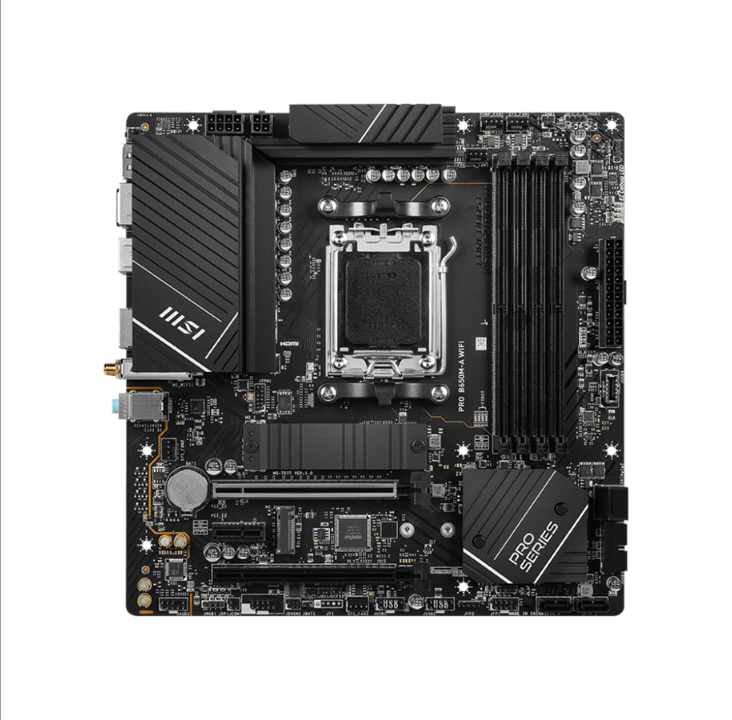 MSI PRO B650M-A WIFI Motherboard - AMD B650 - AMD AM5 socket - DDR5 RAM - Micro-ATX