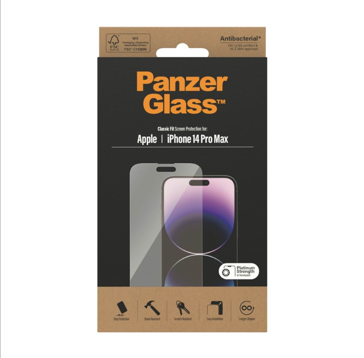 PanzerGlass 屏幕保护膜苹果 iPhone 14 Pro Max |经典版型