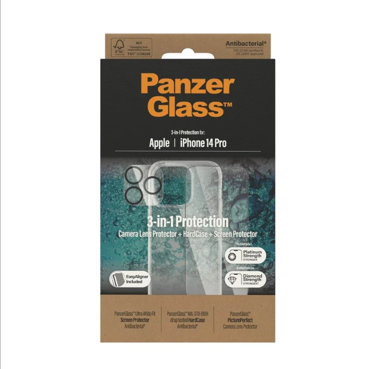 حزمة الحماية PanzerGlass 3 في 1 لهاتف Apple iPhone 14 Pro