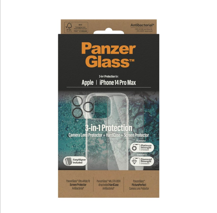 حزمة الحماية PanzerGlass 3 في 1 لهاتف Apple iPhone 14 Pro Max