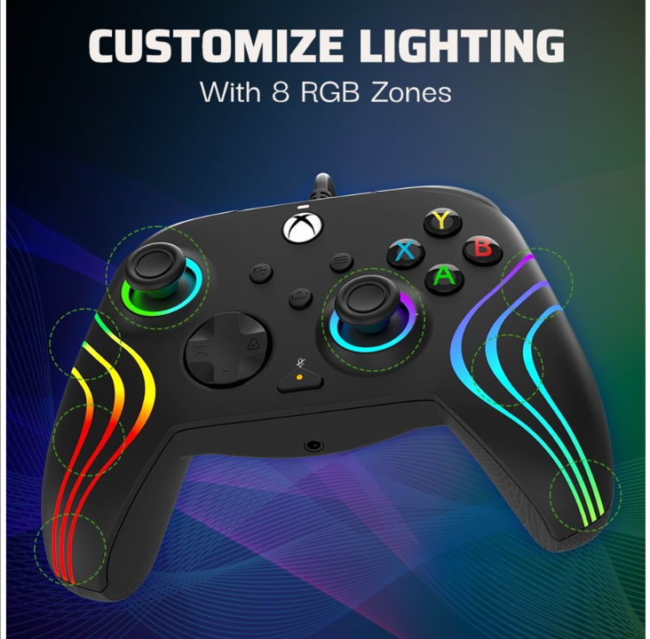 PDP Afterglow Wave Wired Controller - Black - Gamepad - Microsoft Xbox One