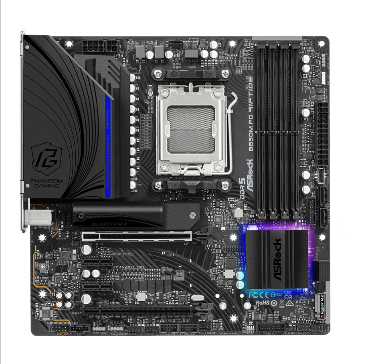 ASRock B650M PG Riptide Motherboard - AMD B650 - AMD AM5 socket - DDR5 RAM - Micro-ATX