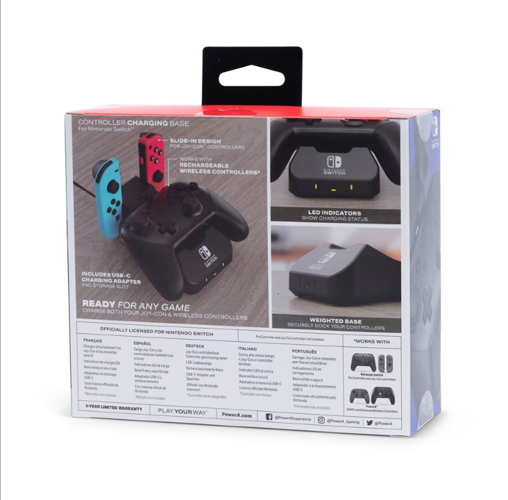 PowerA Controller Charging Base for Nintendo Switch - Nintendo Switch