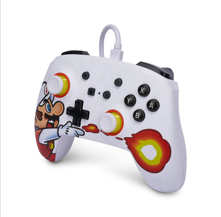 PowerA Enhanced Wired Controller for Nintendo Switch - Fireball Mario - Gamepad - Nintendo Switch