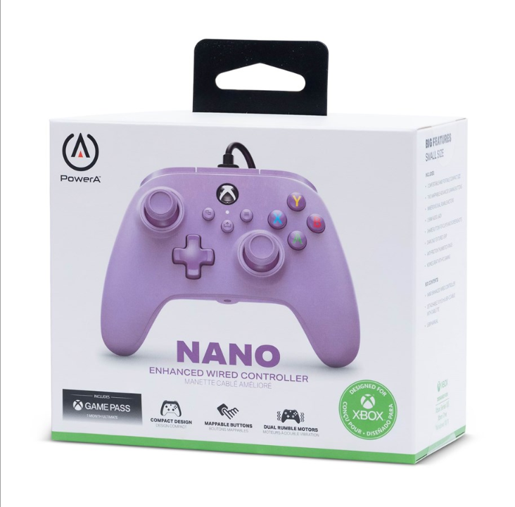 PowerA Nano Enhanced Wired Controller for Xbox Series X|S - Purple - Microsoft Xbox Series S