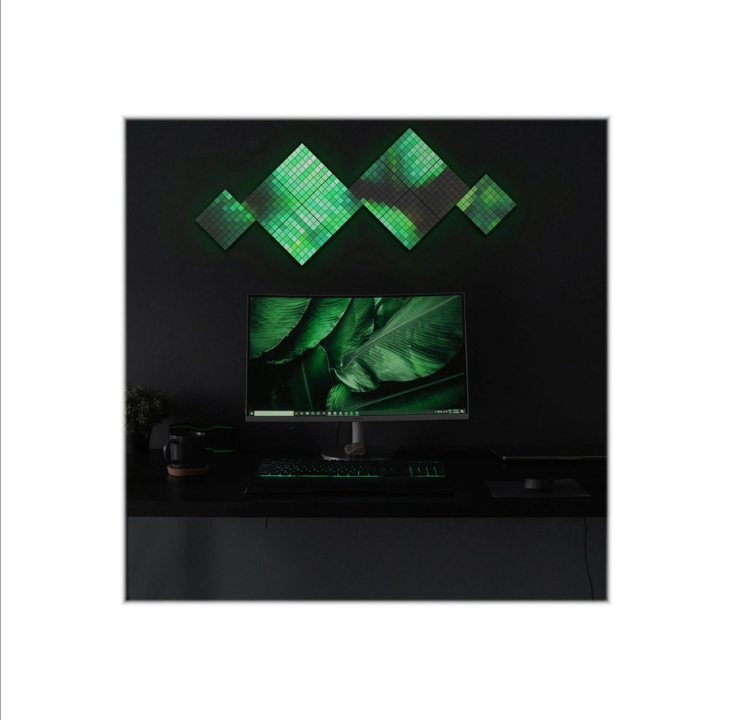 Twinkly Squares Extension Pack – 3 app-coordinated LED panels with 64 RGB pixels. Black.