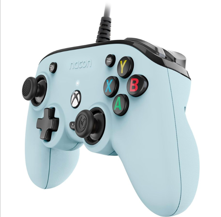 NACON Official Wired Pro Compact Controller - Pastel Blue - Gamepad - Microsoft Xbox One