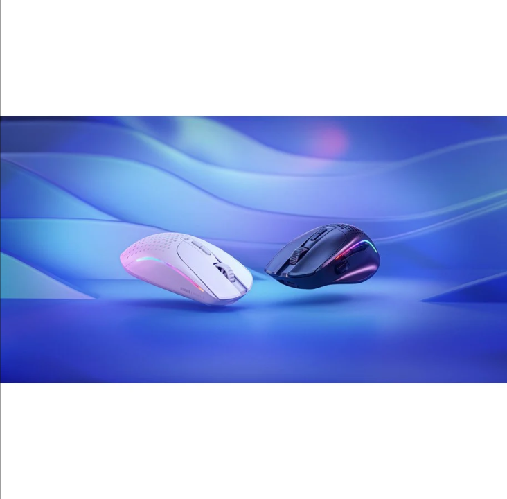 Glorious Model I 2 Wireless - Matte White - Gaming mouse - Optic - 9 buttons - White with RGB light