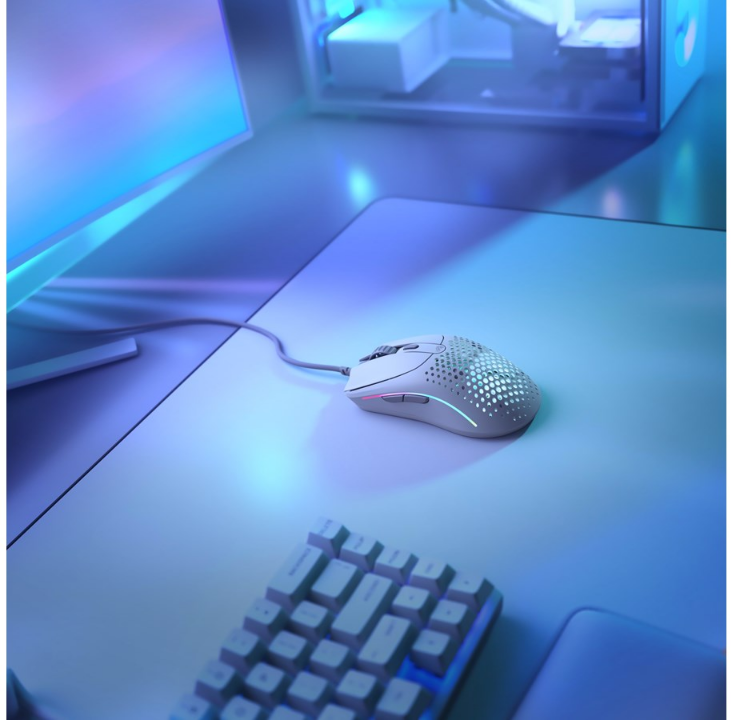 Glorious Model O 2 - Matte White - Gaming mouse - Optic - 6 buttons - White with RGB light