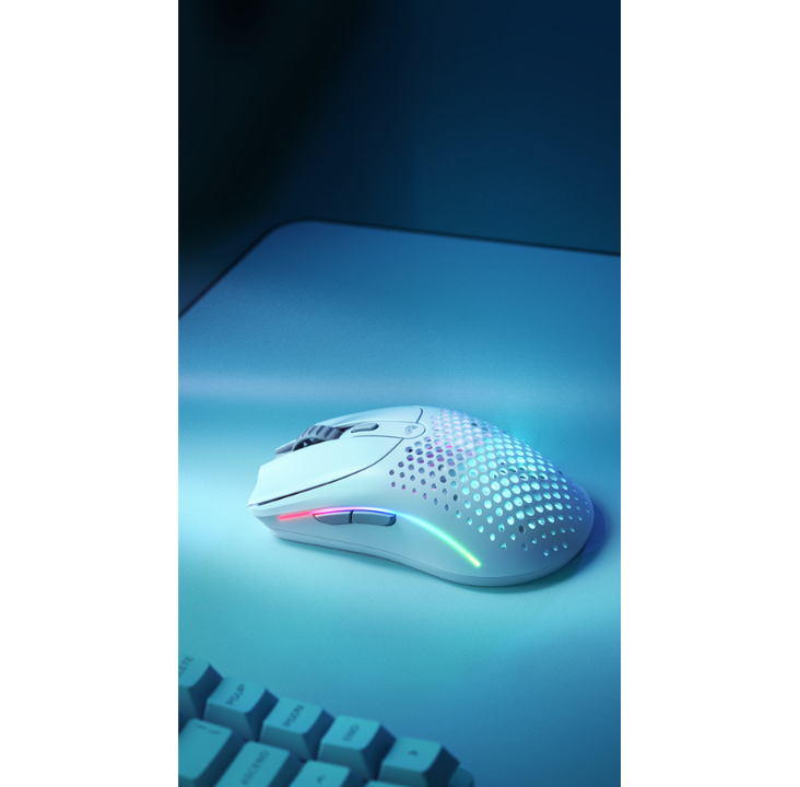 Glorious Model O Wireless 2 - Matte White - Gaming mouse - Optic - 6 buttons - Black with RGB light